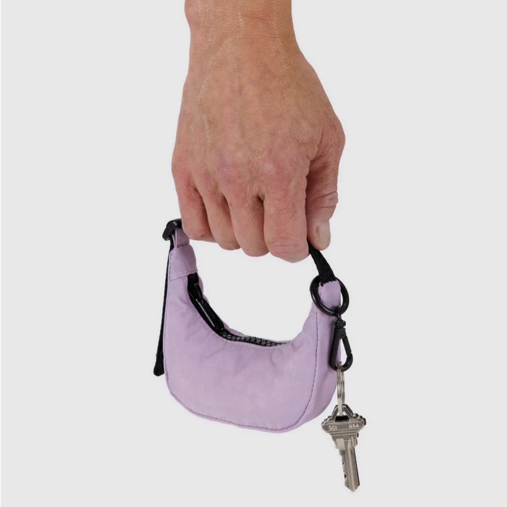 BAGGU Mini Crescent Bag Charm- Dusty Pink - Picture 3 of 3